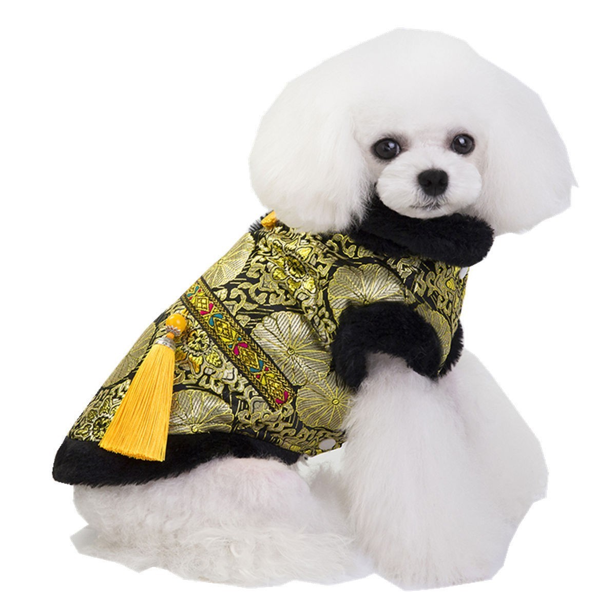 Pet Clothing Dress For The New Year Autumn and Winter Festival Cat Dog Clothes Tang Style Pet Cats Dogs Winter Coat