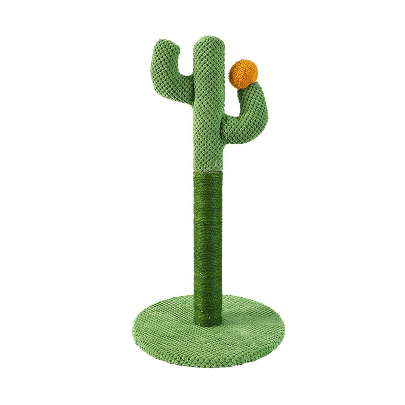 Custom Cactus Cat Tree Natural Sisal Hemp Rope Cat Climbing Frame Kitten Scratch Scratcher Post Pet Cat Toys Pet Supplies