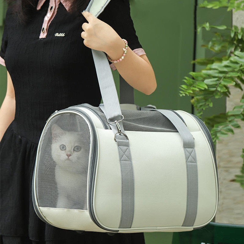 Outdoor pet carrier bag portable breathable cat kitten puppy dog travel carrier backpack folding large pet handbag tote bag