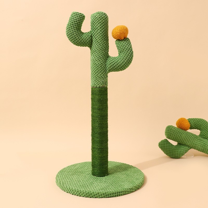 Custom Cactus Cat Tree Natural Sisal Hemp Rope Cat Climbing Frame Kitten Scratch Scratcher Post Pet Cat Toys Pet Supplies