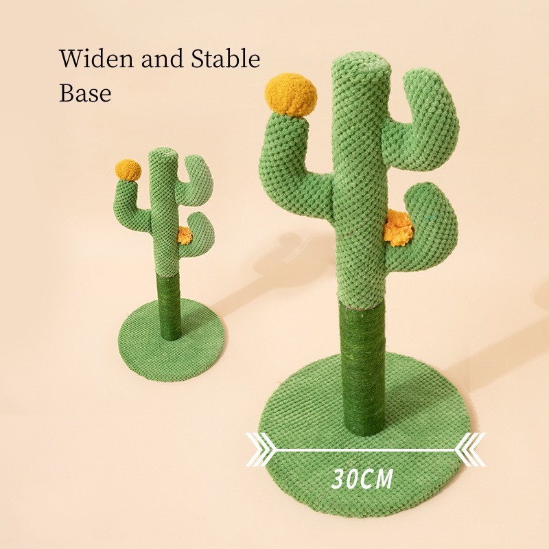 Custom Cactus Cat Tree Natural Sisal Hemp Rope Cat Climbing Frame Kitten Scratch Scratcher Post Pet Cat Toys Pet Supplies