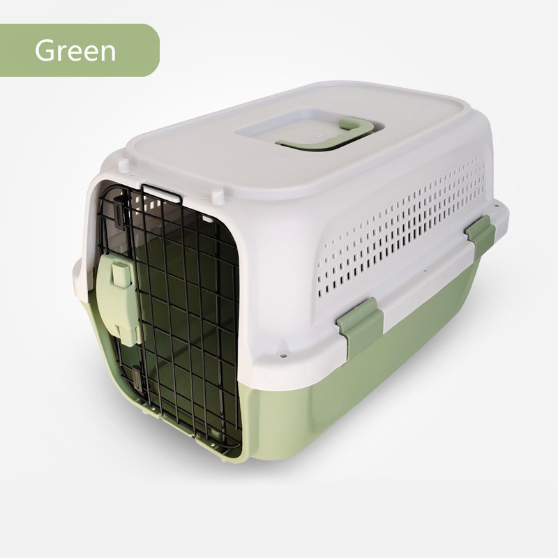 Airline approved pet travel carrier box portable breathable outdoor large plastic pet dog cat transport cage pet supplies