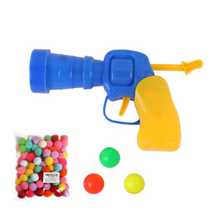 Hot selling velvet ball with gun cat toy relieve boredom silent bounce mute plush ball cat kitten playing toys pet supplies