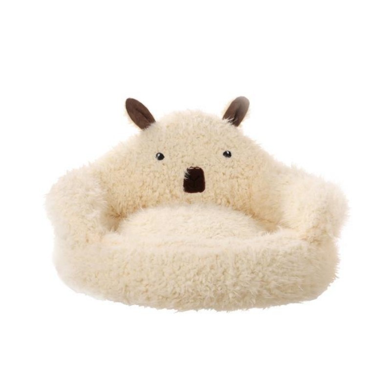 Luxury Plush Faux Fur Pet Sleeping Beds Soft Warm Round Donut Dog Cat Sofa Bed Comfortable Winter Warm Nest cama para mascota