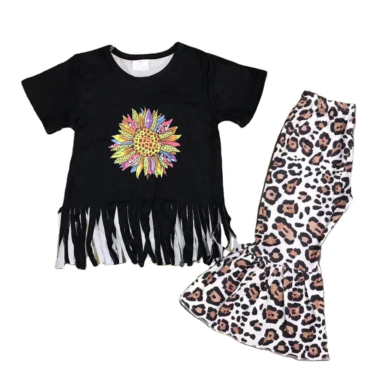 RTS Western style  summer girls clothing  animal  print jumpsuits for wholesale boutique kids clothing