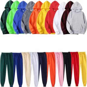 PDEP 3XL pullover unisex 2 pieces jogging tracksuit sets sweatpants and hoodie set  winter warm fleece custom blank hoodies