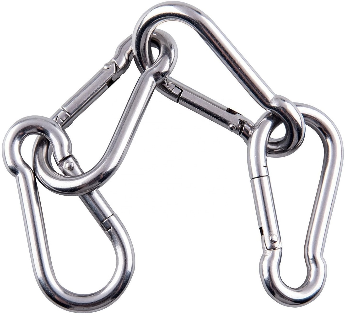 rigging hardware 60mm stainless steel 316 snap hooks carabiner outdoor hanging hammock snap hook