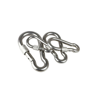 Rigging hardware carabiner rotating hook SS304/316 carabiner hook screw lock