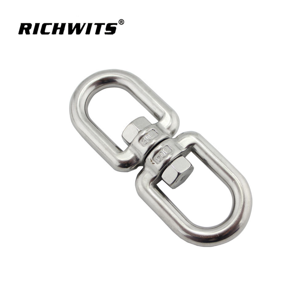 304/316 Stainless Steel Swivel Ring Double Ended Swivel Eye Hook for Hanging Hammock chair 4/5/6/8/10/12/14/16/20MM