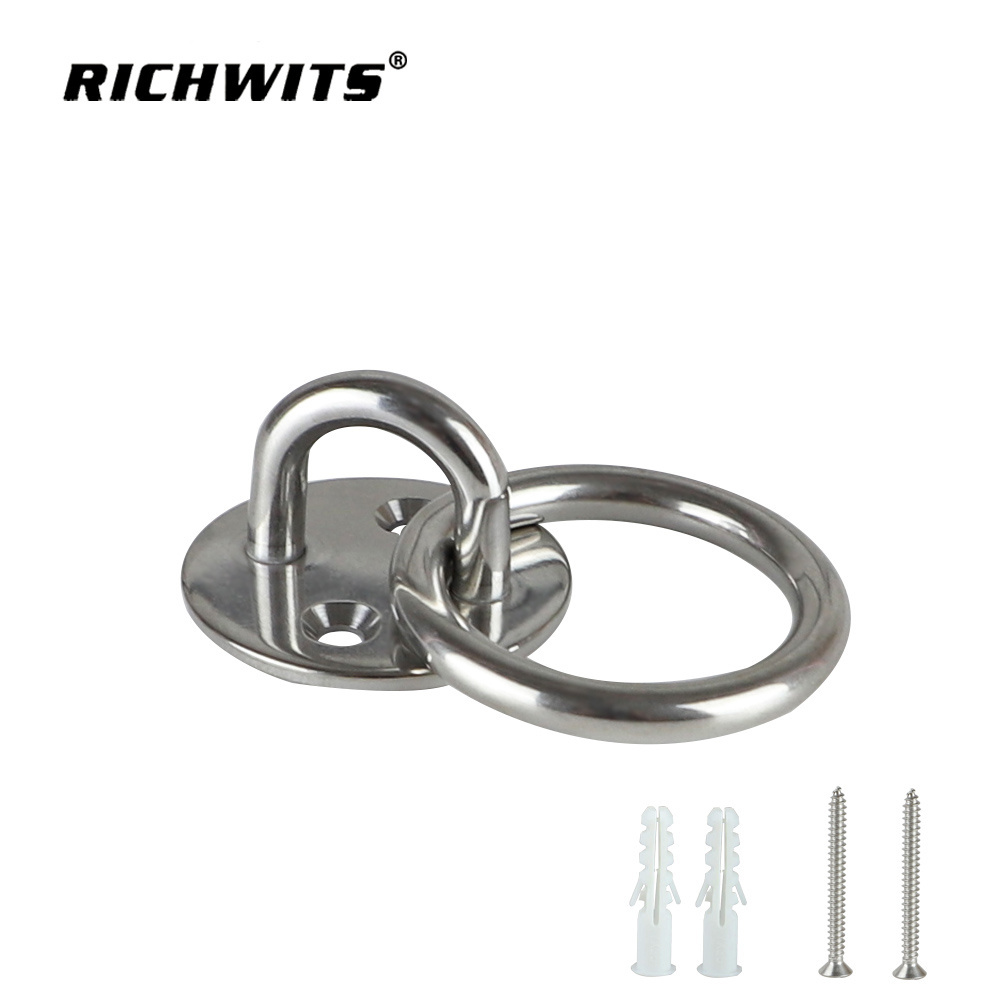 Marine hardware stainless steel eye plates  hammock  hanging  fixed disk swing hook accessories