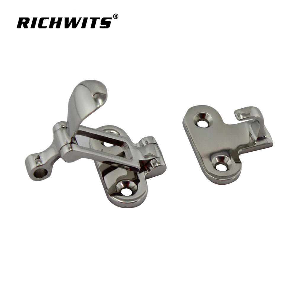 Marine Boat Deck Lock Hasp  316 Stainless Steel Lockable Staple Anti-Rattle Latch Fastener Boat Yacht Accessory