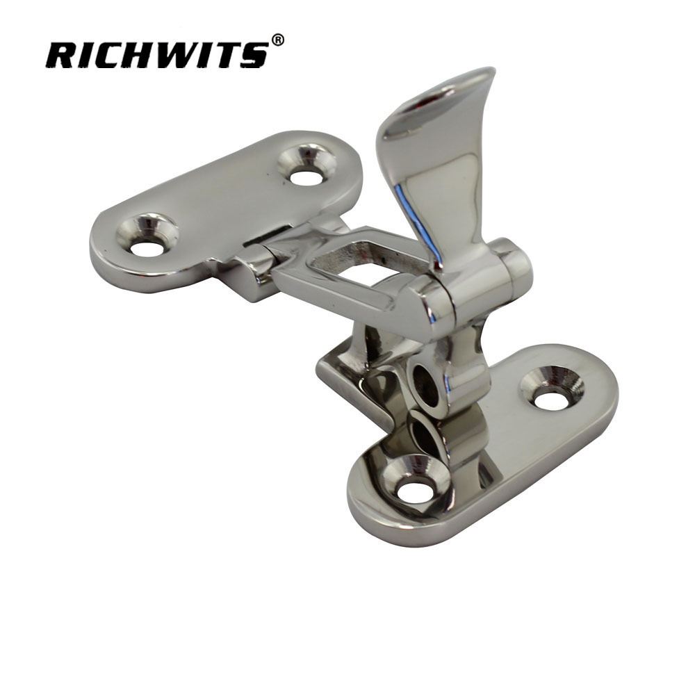 Marine Boat Deck Lock Hasp  316 Stainless Steel Lockable Staple Anti-Rattle Latch Fastener Boat Yacht Accessory