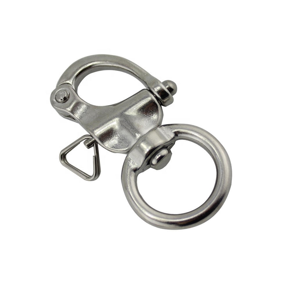 rigging  hardware 20x65mm snap shackle stainless steel 316 quick release swivel camera hook shackle for camera straps