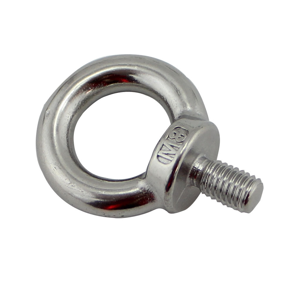 DIN580 Eye Bolt 304 Stainless Steel Marine Lifting Eye Screws Ring Loop Hole for Cable Rope Eyebolt