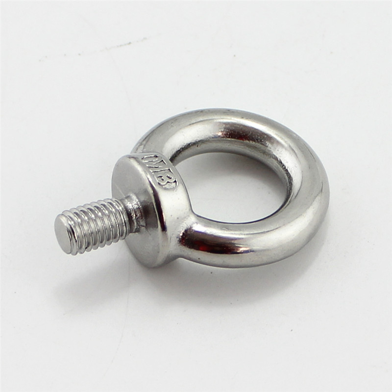 DIN580 Eye Bolt 304 Stainless Steel Marine Lifting Eye Screws Ring Loop Hole for Cable Rope Eyebolt