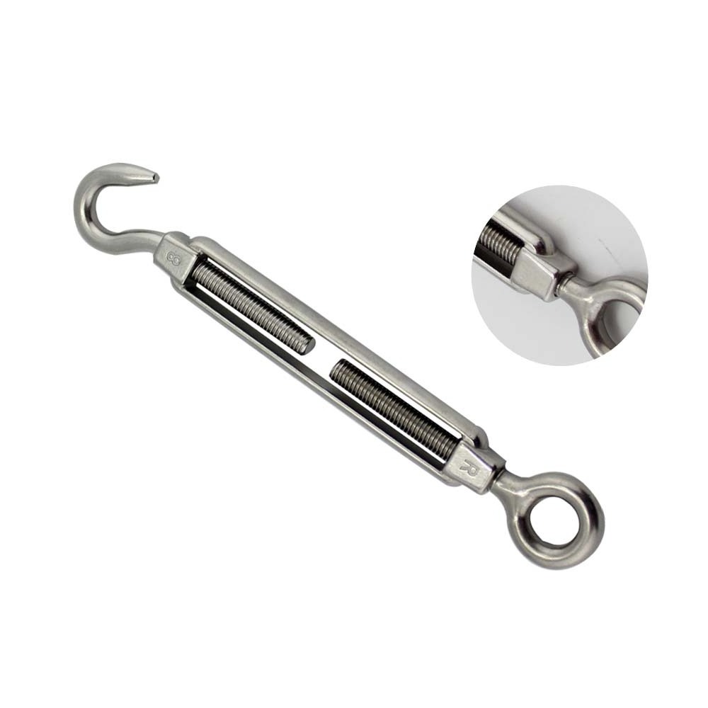 Top Quality Stainless Steel 304/316 DIN1480 Hook-Eye Turnbuckles M4 to M20 in Stock