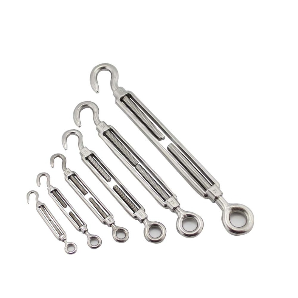 Top Quality Stainless Steel 304/316 DIN1480 Hook-Eye Turnbuckles M4 to M20 in Stock