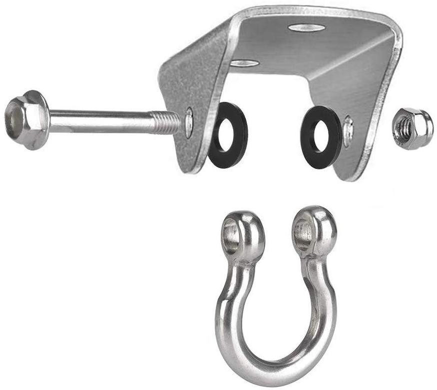 450 kg capacity SUS304 stainless steel ceiling hook with M8 carabiner swing hook for hanging chair, concrete wood,