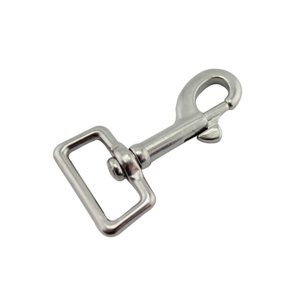 Stainless Steel 316 Square Swivel Eye Bolt Metal Snap Hooks for rotating carabiner