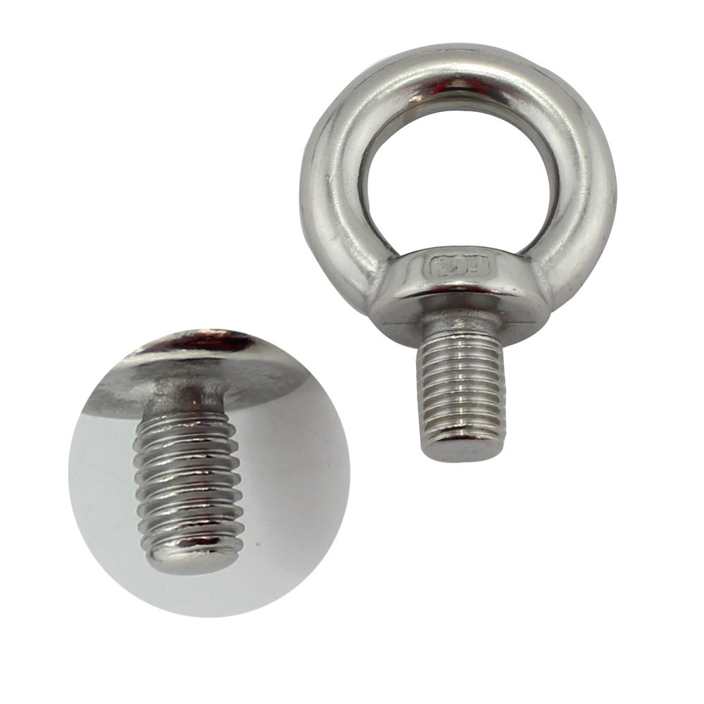 DIN580 Eye Bolt 304 Stainless Steel Marine Lifting Eye Screws Ring Loop Hole for Cable Rope Eyebolt