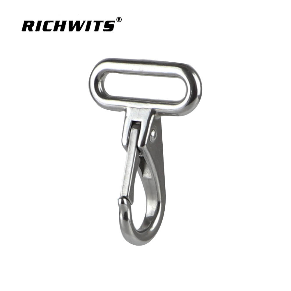 High Quality carabiner rigging hardware safety harness Stainless Steel 304/316  fixed eye Snap Hook for  webbing strap