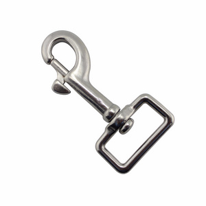 Stainless Steel 316 Square Swivel Eye Bolt Metal Snap Hooks for rotating carabiner