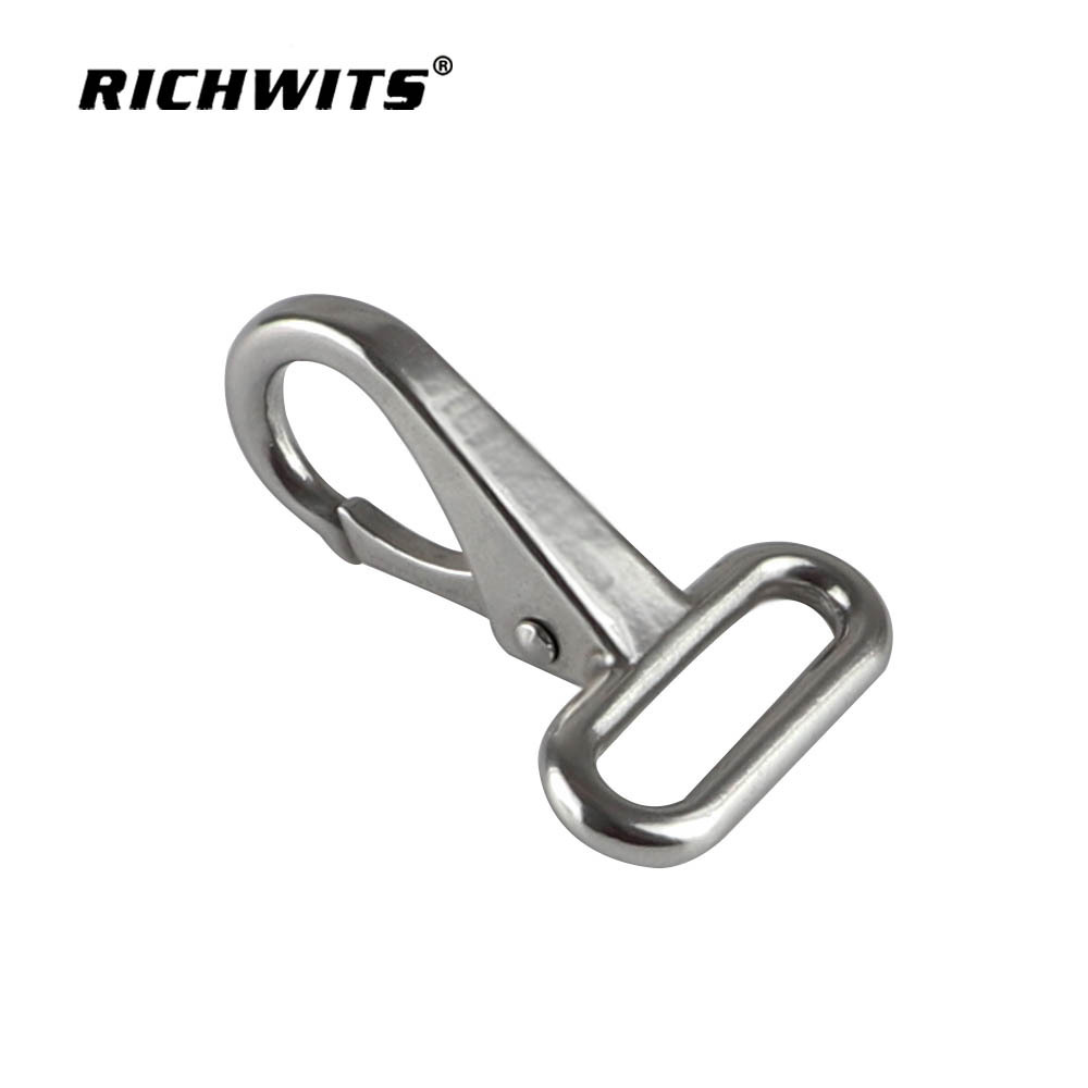 rigging  hardware  Stainless Steel Square Head Heavy Duty Fixed Eye Snap Hook For 25mm Webbing Snap Hook Accessory