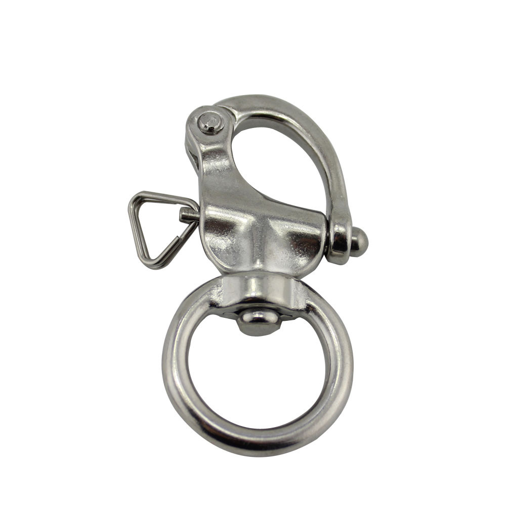 rigging  hardware 20x65mm snap shackle stainless steel 316 quick release swivel camera hook shackle for camera straps