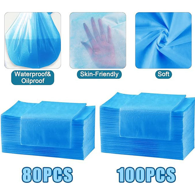 Disposable Bed Sheets 100PCS Massage Table Sheets Spa Bed Covers Oil-waterproof  Soft & Breathable Non-Woven Fabric