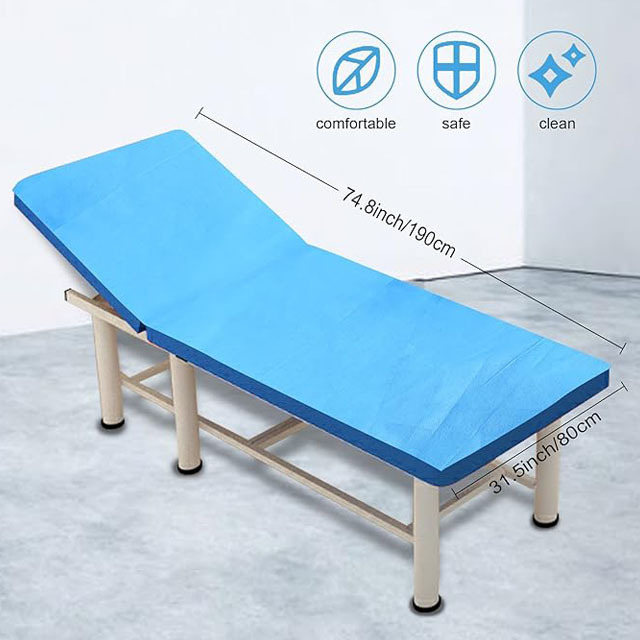 Disposable Bed Sheets 100PCS Massage Table Sheets Spa Bed Covers Oil-waterproof  Soft & Breathable Non-Woven Fabric