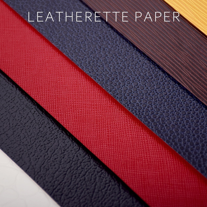 ZHICAI Thick Leather Paper Grain Texture Linen Crocodile Embossed Packaging Gift Wrapping Leatherette Binding Paper Suppliers