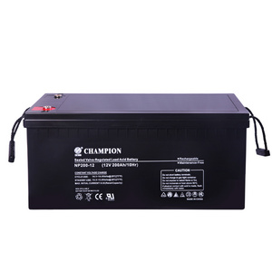 VRLA Deep Cycle Lead acid Battery Champion 12V solar AGM  Energy Storage Solar battery 200Ah supply for UPS EPS