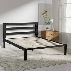 Free Sample Platform Cama Steel Iron Metal Bed/Single Queen Metal Bed Frame wholesale high quality cheap metal adult