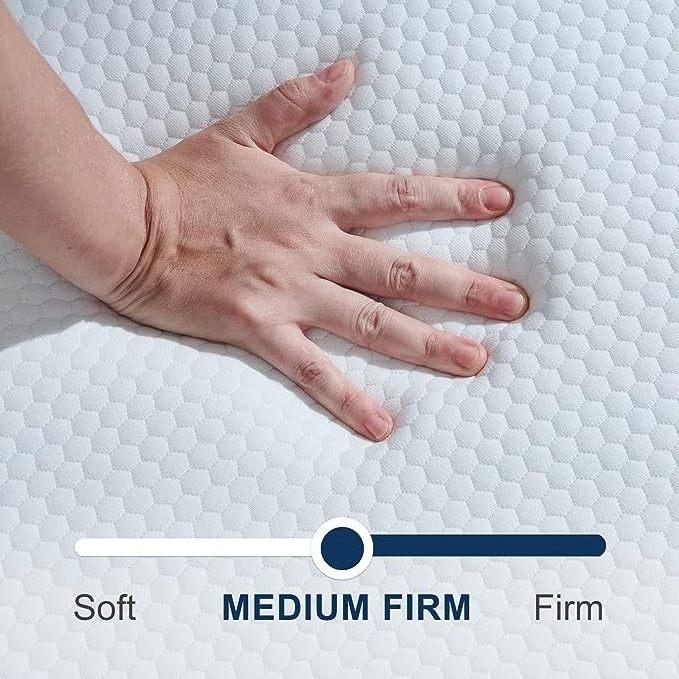 Portable Tri Folding Mattress, 6 inch Memory Foam, Mattress Topper with Breathable & Washable Cover