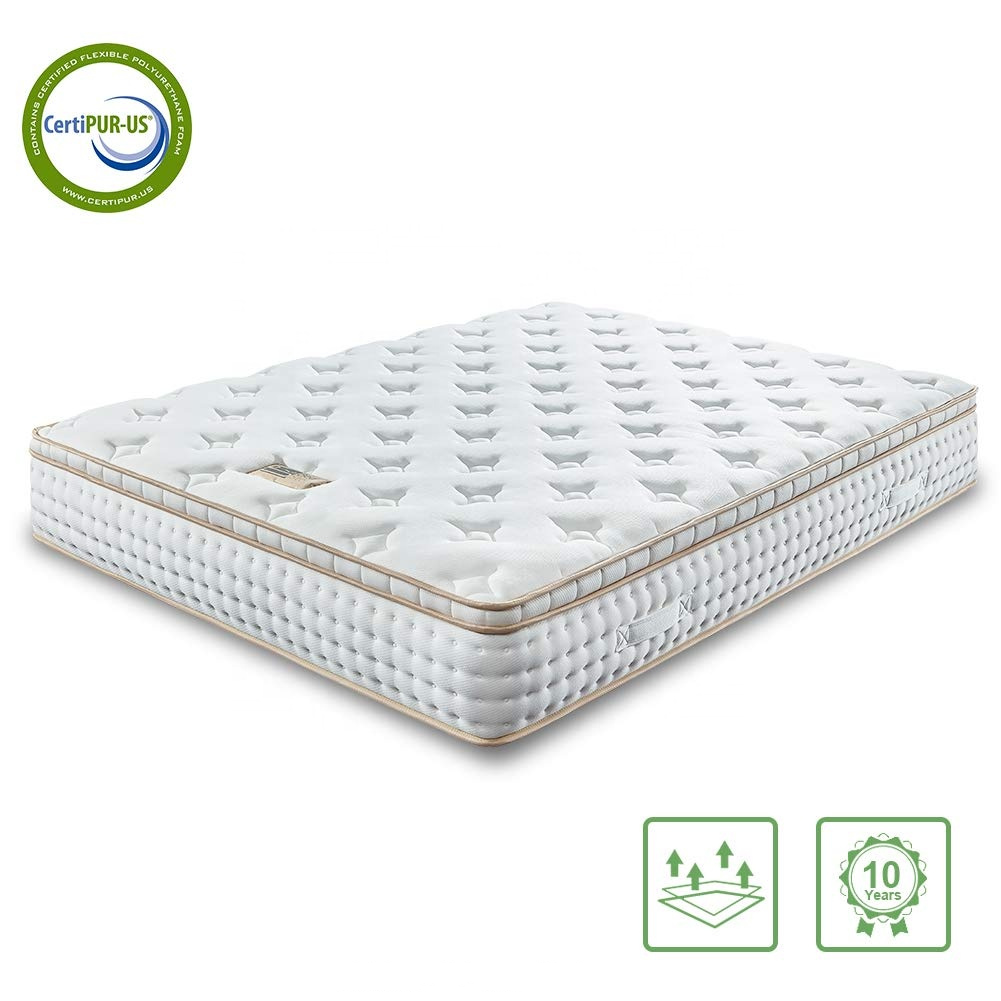 Low MOQ Foam Mattress Pocket Spring Queen Bed Rolled Topper King Size Vacuum Packed Memory Foam Mattress