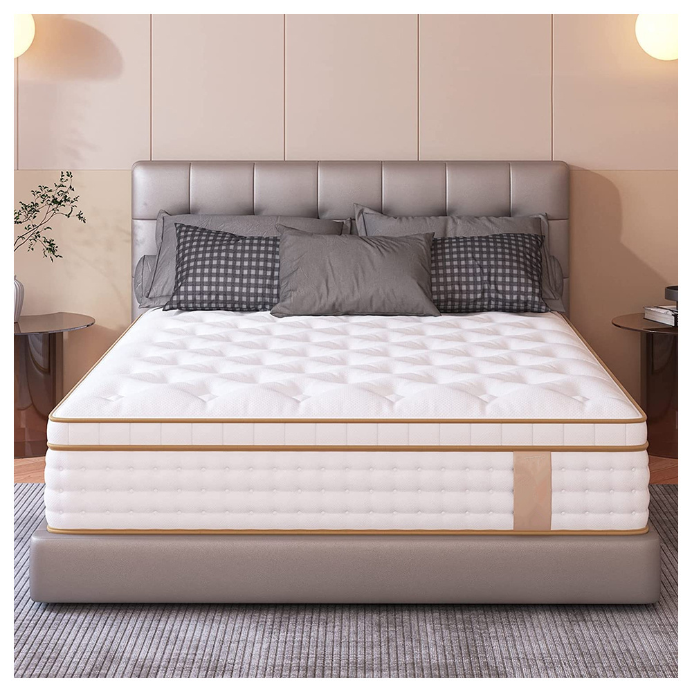 Bedroom furniture matelas dream sleep bed rolling  mattress 12 inch  gel memory foam pocket spring polyurethane foam mattress