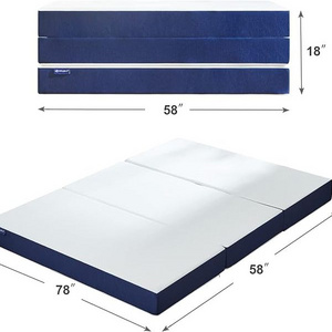 Portable Tri Folding Mattress, 6 inch Memory Foam, Mattress Topper with Breathable & Washable Cover