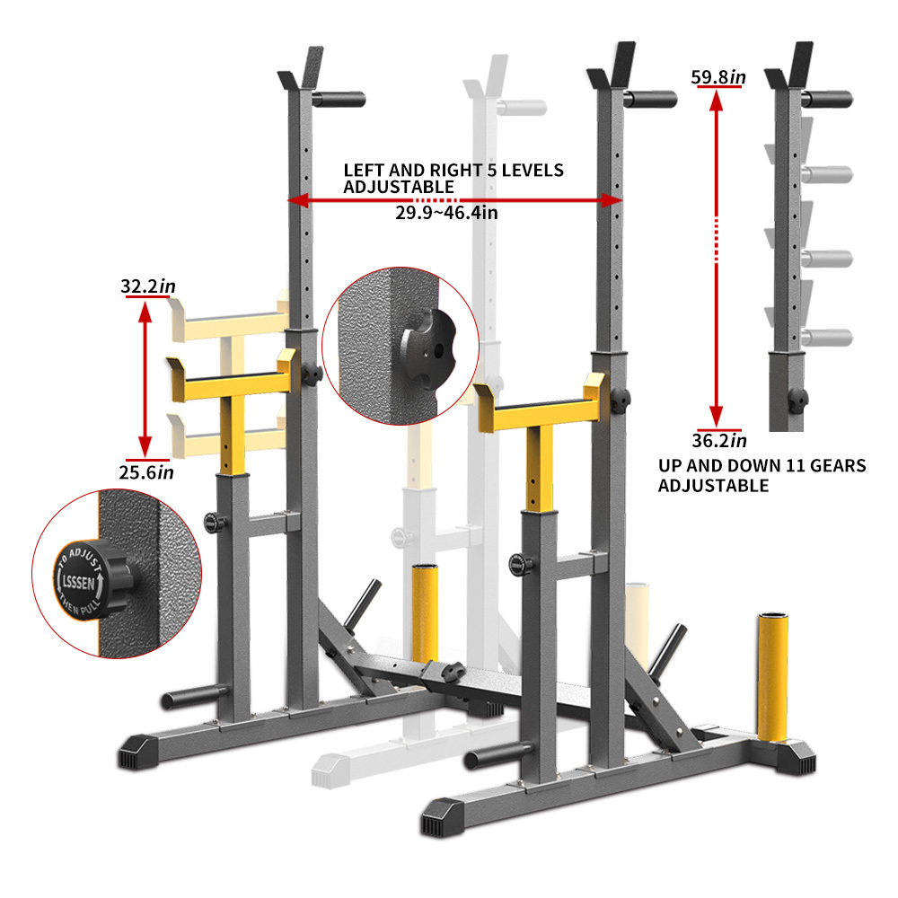 Hot Selling Comprehensive Training Home Squat Power Rack Frame Fitness Barbell Rack Bench Press