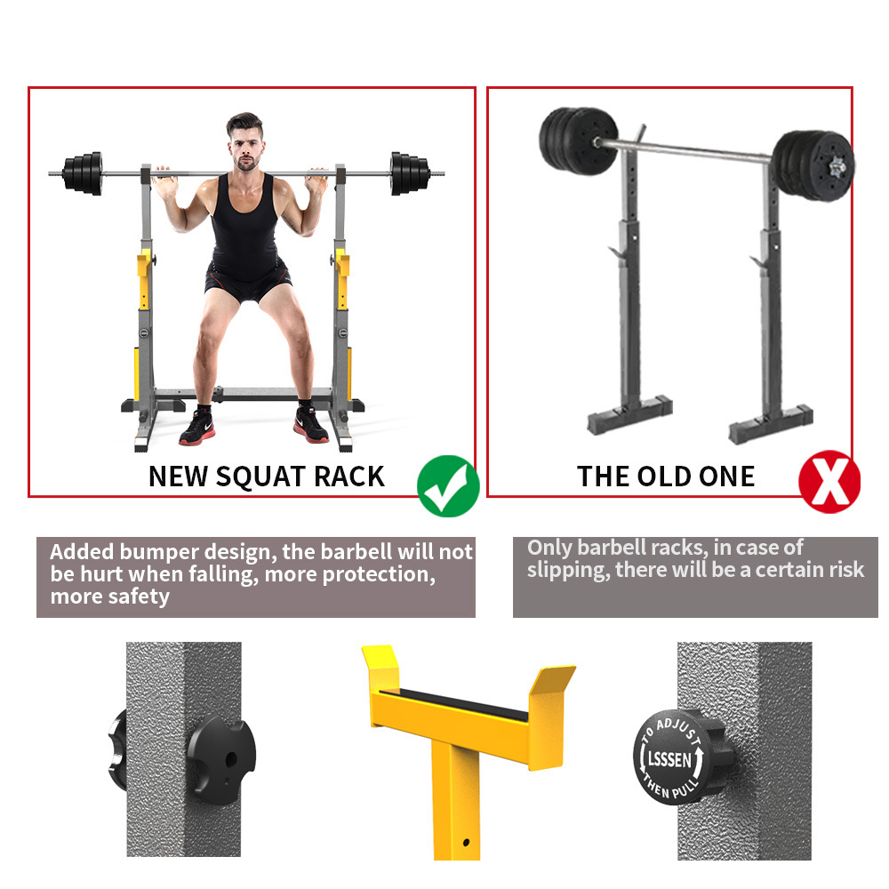 Hot Selling Comprehensive Training Home Squat Power Rack Frame Fitness Barbell Rack Bench Press