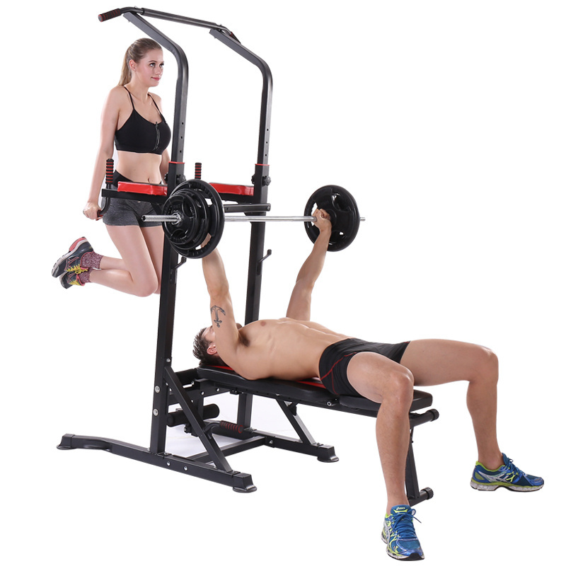 Home Folding Chin Up Bench Bar Home Fitness Power Tower Dip Station Sit / Pull / Press