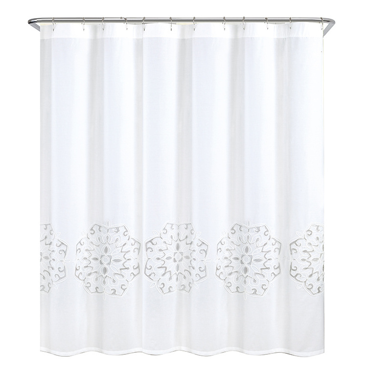 New High Quality Unique Fashion New Product Printing Shower Curtain With Grommets Waffle Texture