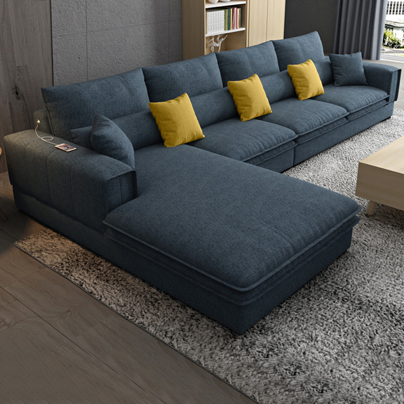 Nordic Luxury Technology cloth corner fabric sofa set furniture Lounge living room sofas sectional Velvet modern l shaped sofa