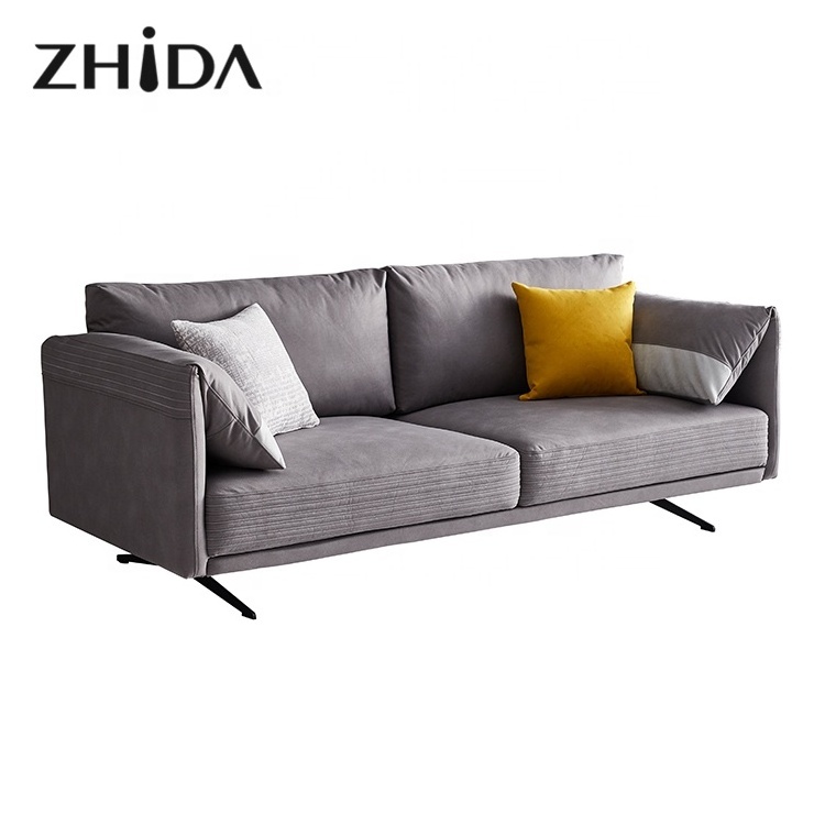 Factory wholesale living room sofa modern furniture 2 seat fabric sofa set couch