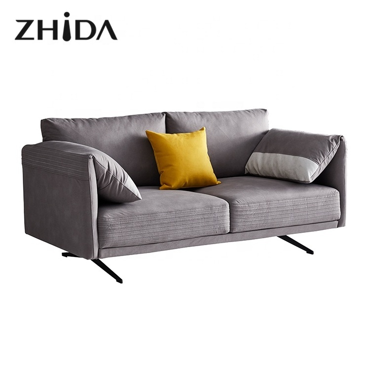 Factory wholesale living room sofa modern furniture 2 seat fabric sofa set couch