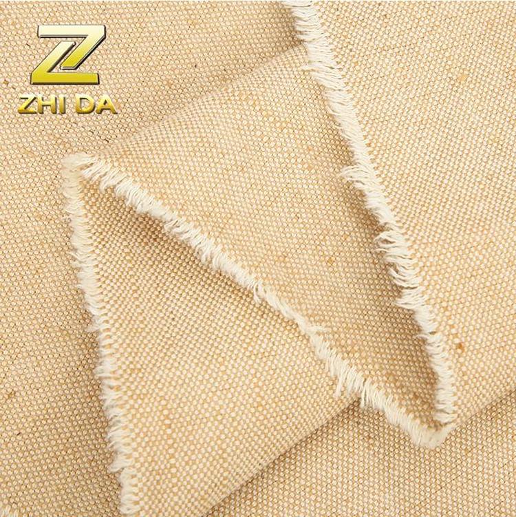 New arrivals plain woven cotton linen fabric roll for canvas small tote bags apron shoe curtain