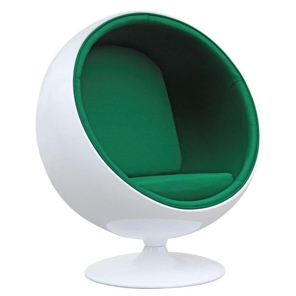 Best quality modern design fiberglass soft leather cushion rocking dental game garden round ball chair