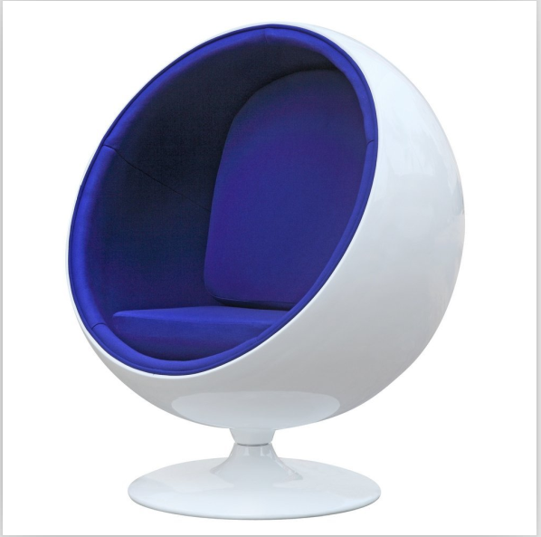 Best quality modern design fiberglass soft leather cushion rocking dental game garden round ball chair