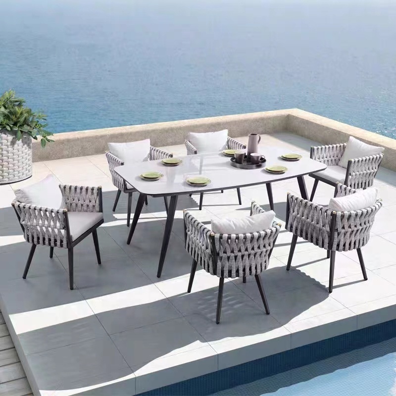 Outdoor Chairs Rattan Sofa Garden Outdoor Courtyard Leisure Balcony Living Room Villa Wicker Sofa Combination Furniture