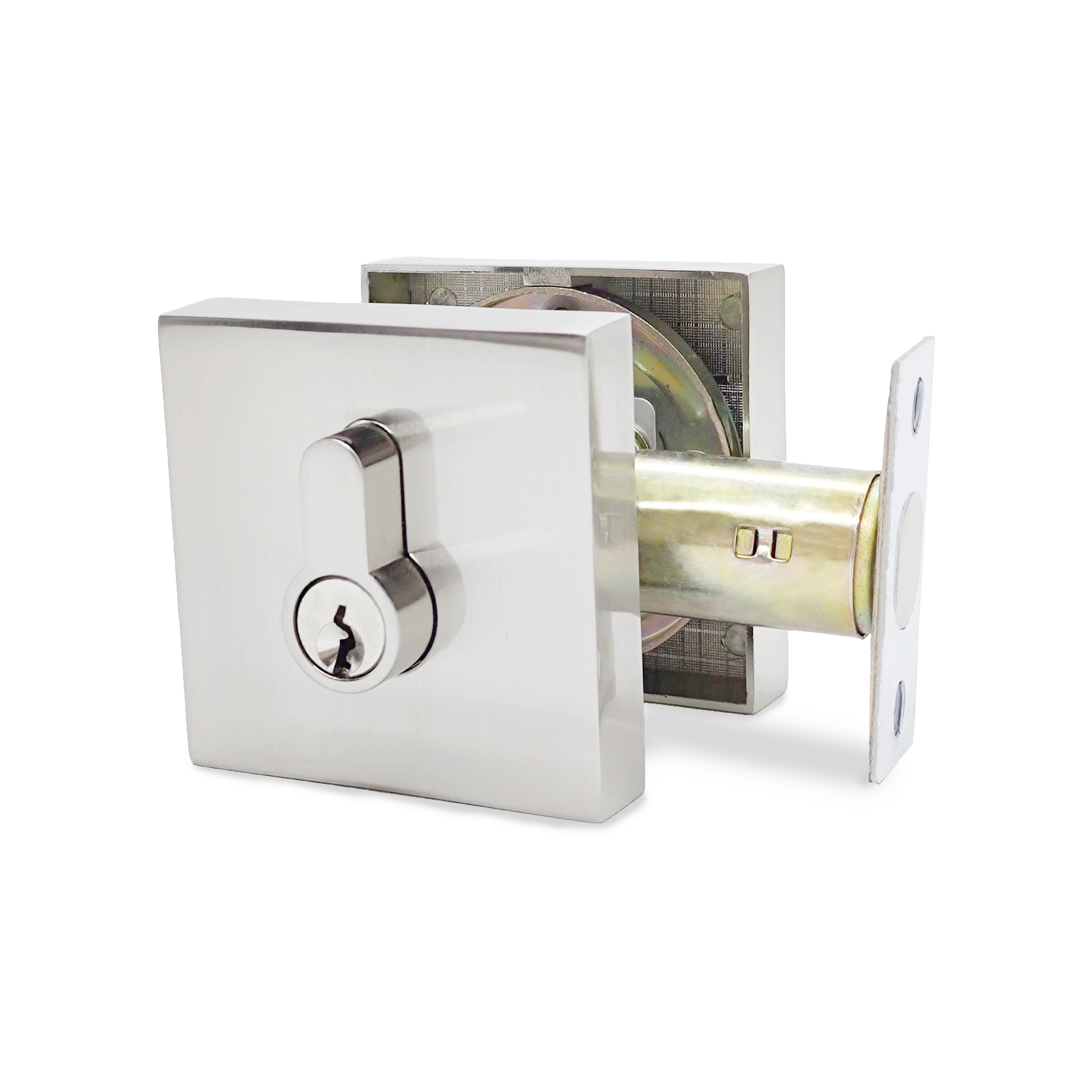 Zinc Alloy Square Indoor Security Lock With Key Door Lock