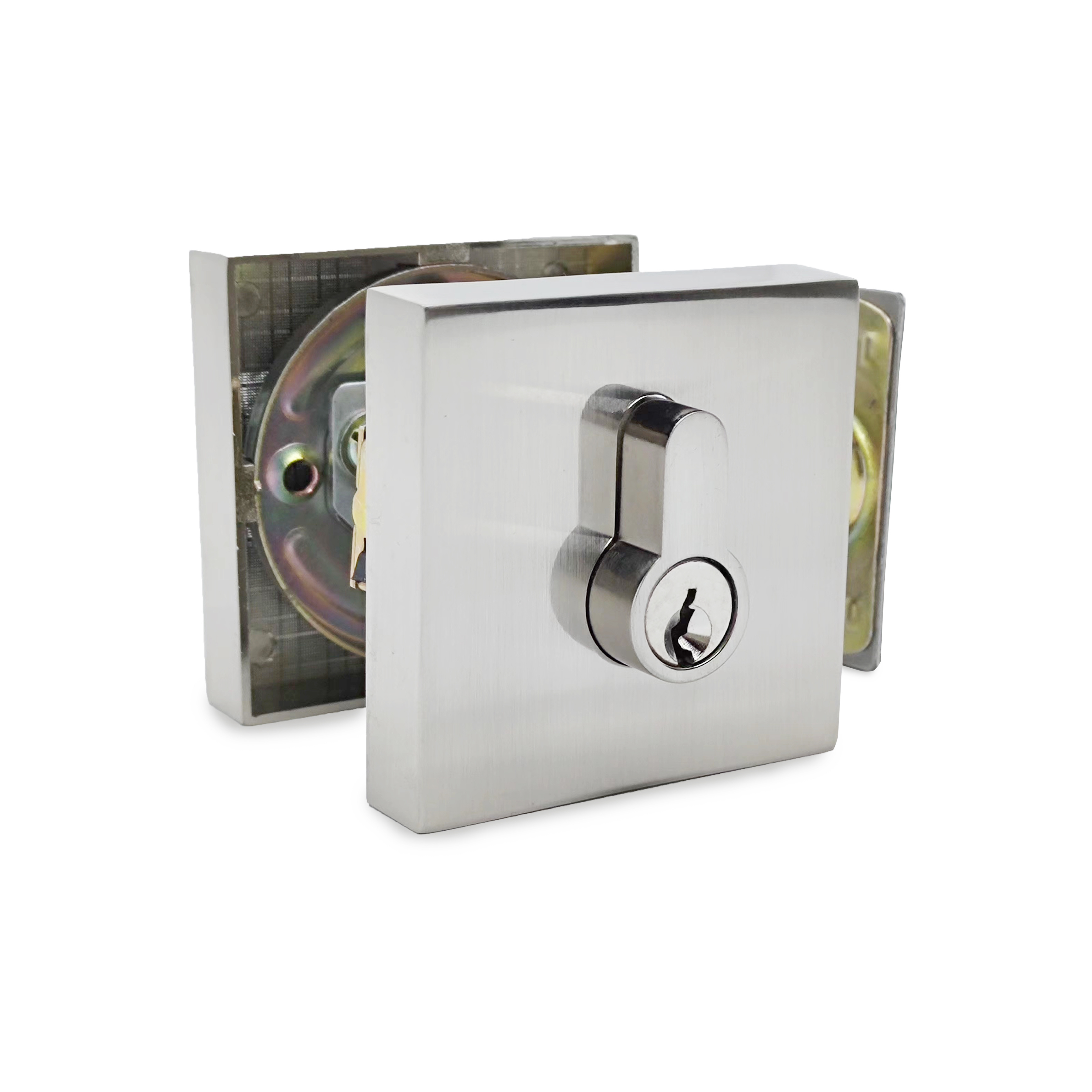 Zinc Alloy Square Indoor Security Lock With Key Door Lock